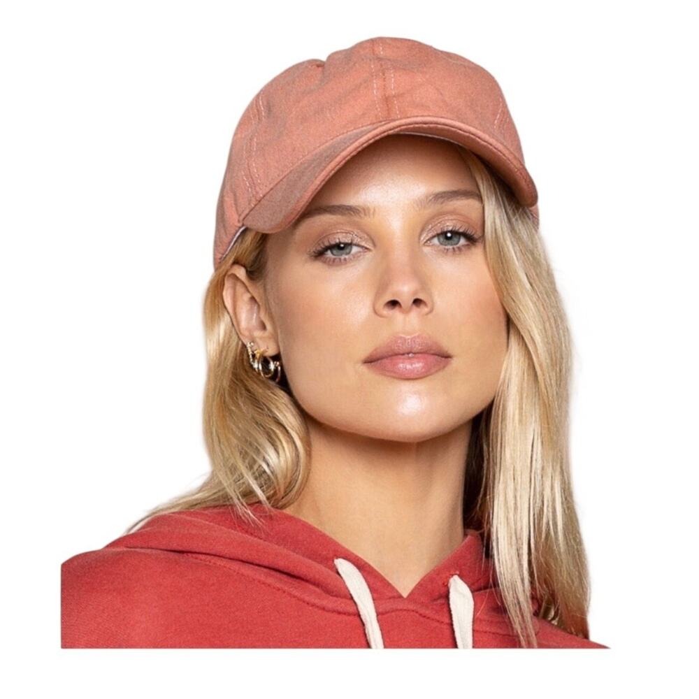 POL Strapback Hat Coral Peach Adjustable Cotton Baseball Cap Dad Hat NWOT